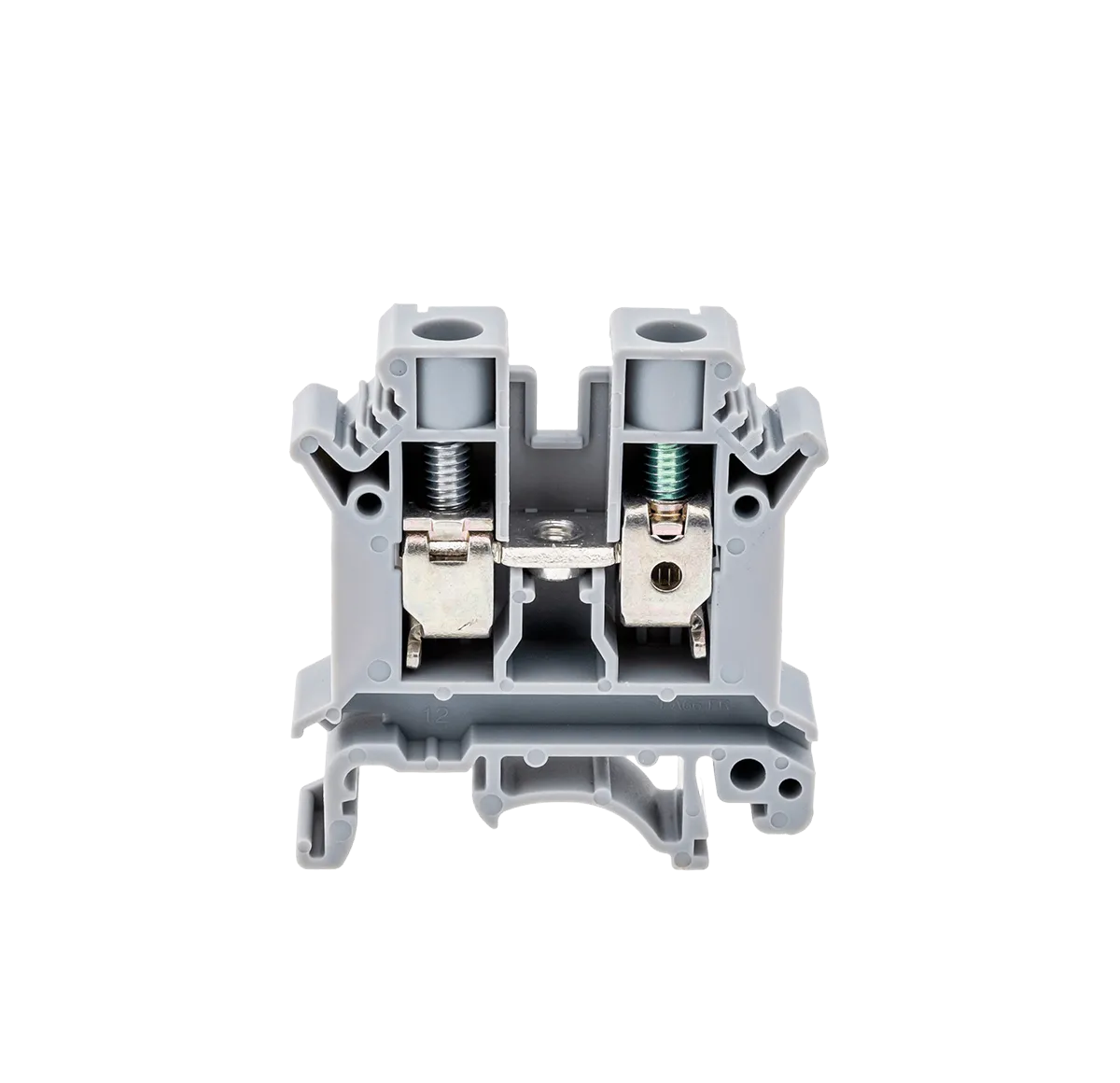 Клемма винтовая проходная, 10 мм², серая