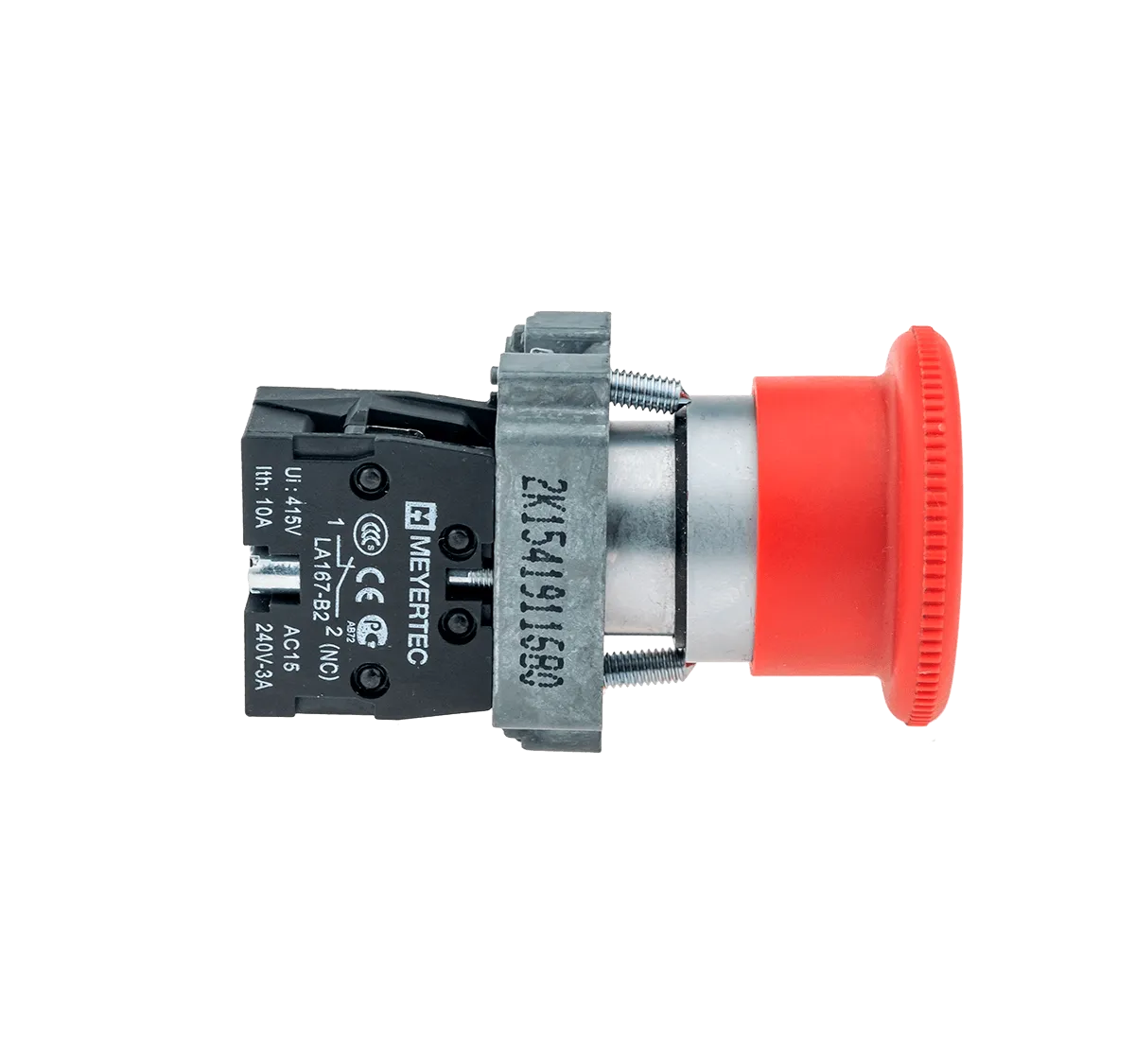 Кнопка грибовидная, возврат поворотом, 1NC красный 40 мм