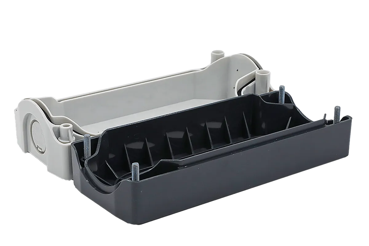 Корпус кнопочного поста, 4 места, серый, IP67