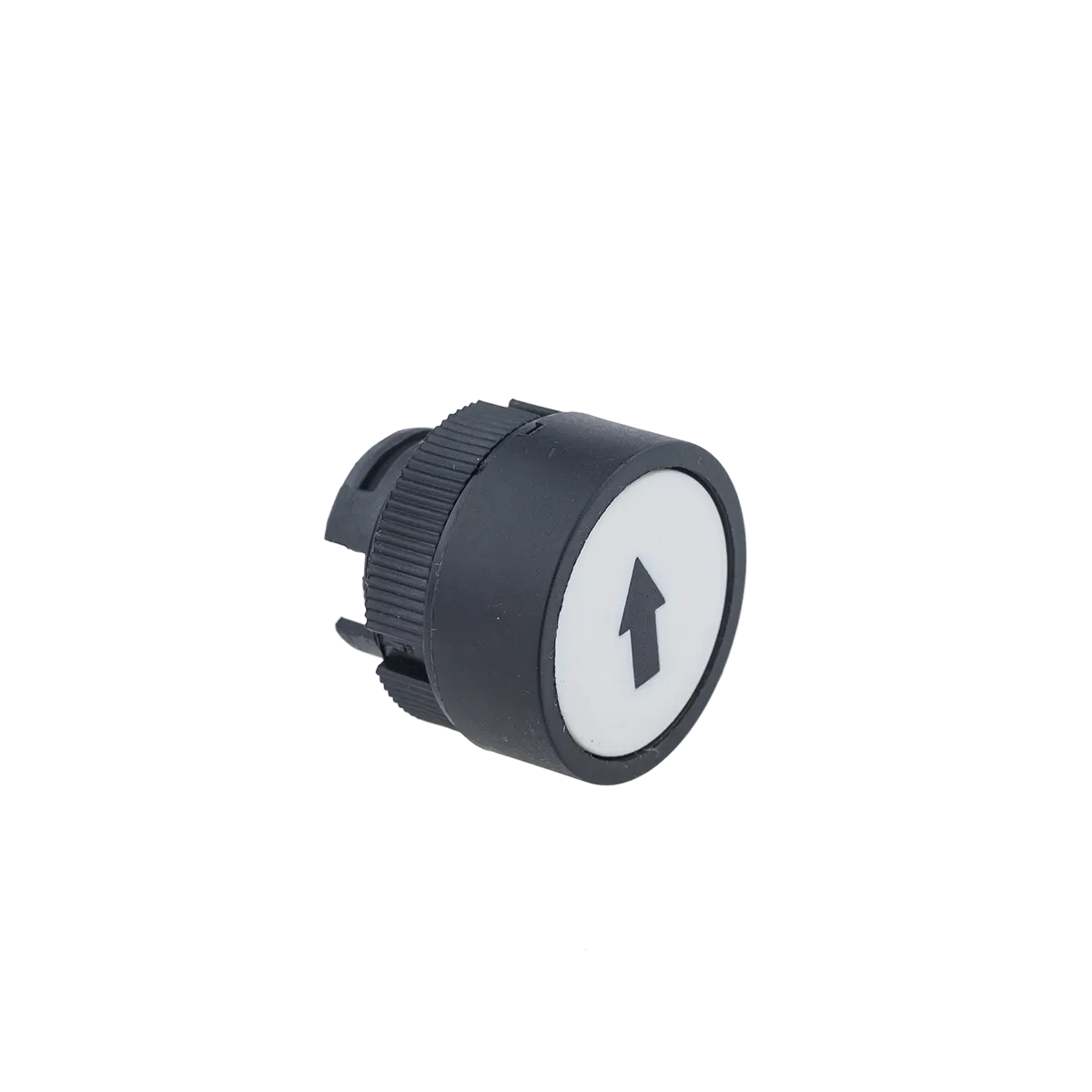 Головка кнопки белый "стрелка вверх", пластик