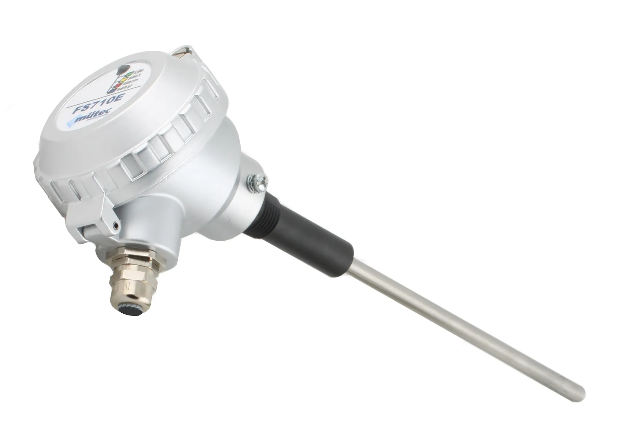 Датчик пыли, зонд L=350 мм, -20 +150 С, Pmax=2 bar, 24 VDC, IP 65, соединение- резьба 1/2" NPT пластик, выходной сигнал- реле DPDT, кабель 2 метра