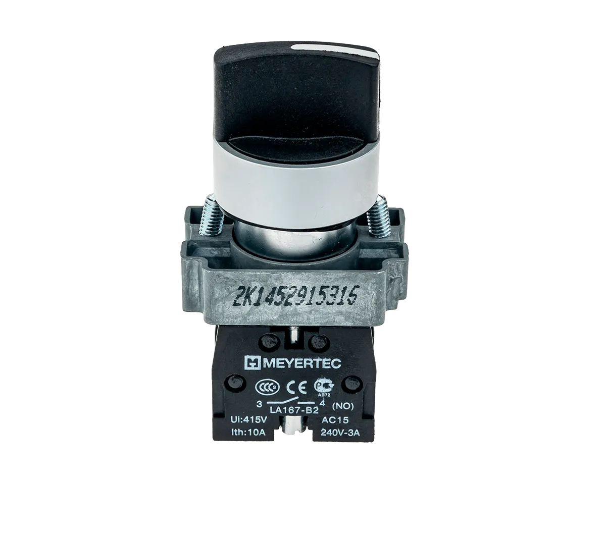 Переключатель на 2 положения, 1NO, с возвратом, металл