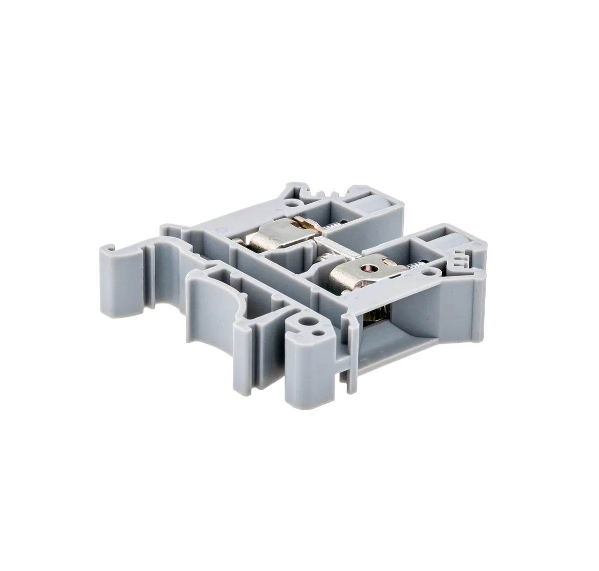 Клемма винтовая проходная, 10 мм², серая