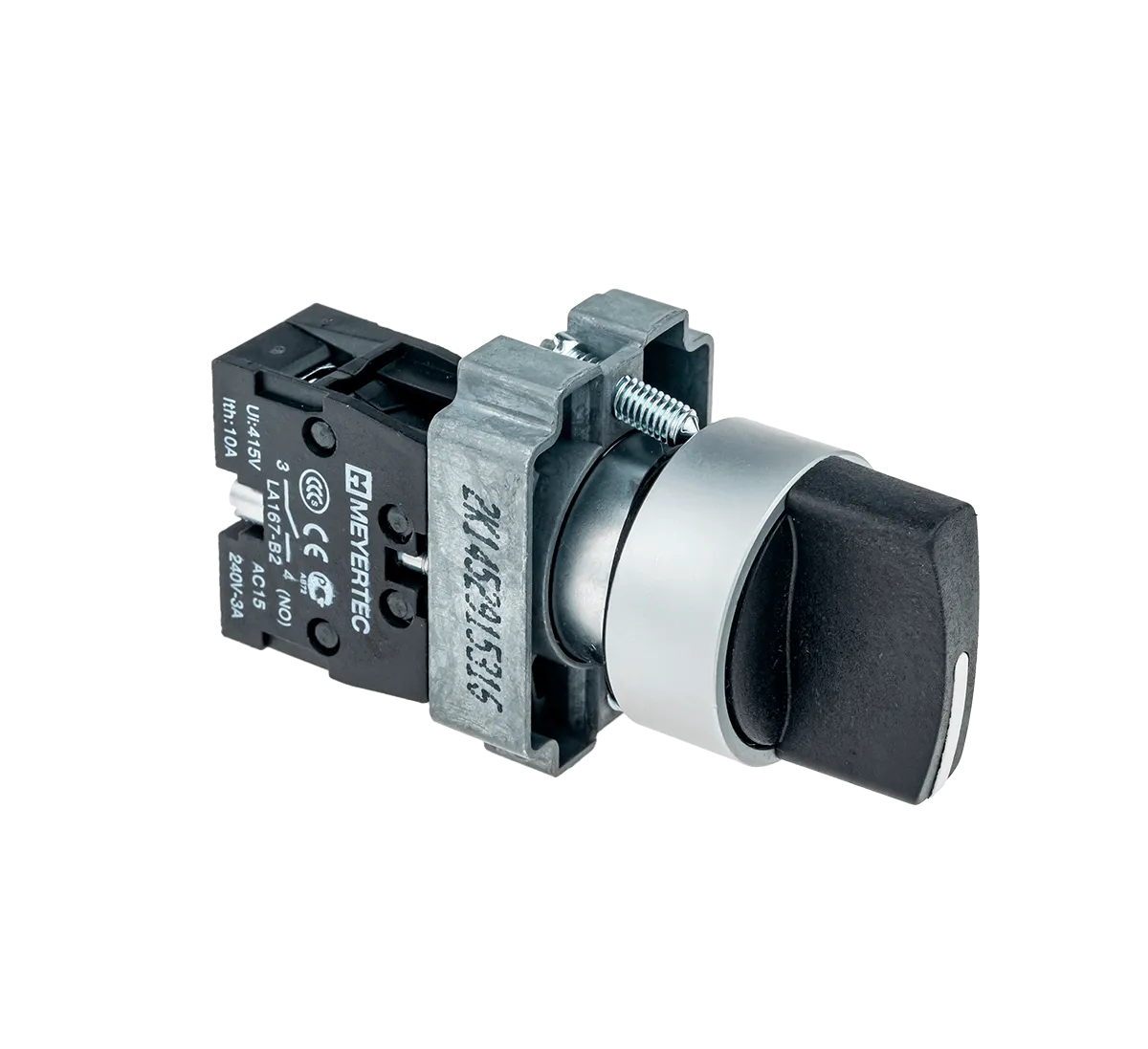 Переключатель на 2 положения, 1NO, с возвратом, металл