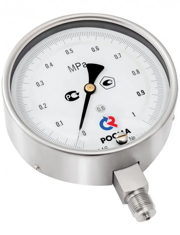 Манометры ТМ-621 МТИ кор­ро­зи­он­но­стой­кие точ­ных изме­ре­ний с кор­рек­ти­ров­кой нуля
