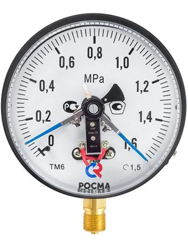 Манометры ТМ-510.05 IP54 и ТМ-610.05 IP54 с элек­тро­контакт­ной при­став­кой с по­вы­шен­ной пыле­вла­го­за­щи­щен­ностью