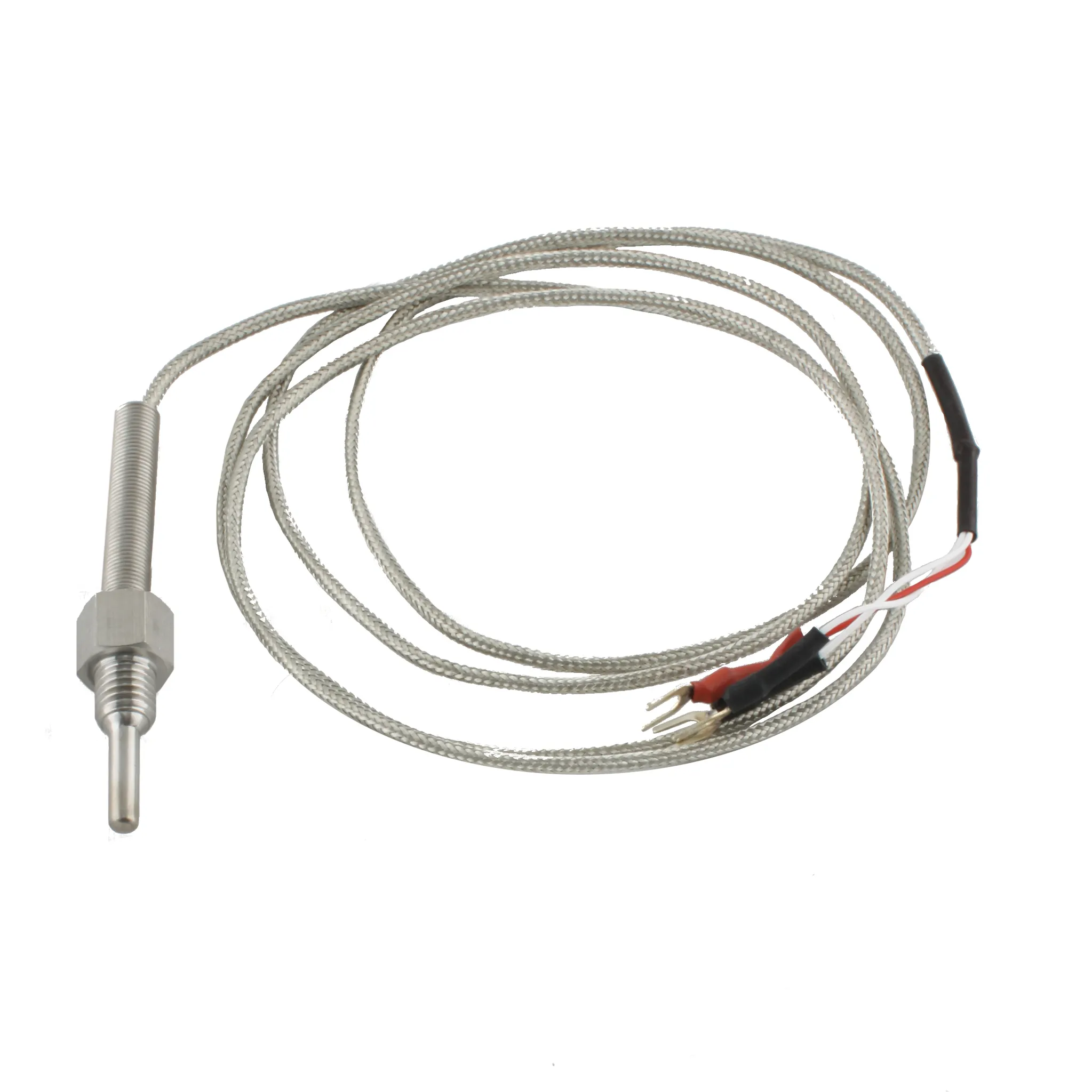 INNOCONT Датчик температуры с кабелем, исполнение N, спай Pt100, раб. часть: диаметр 4,8мм длина 30мм, резьба М10x1,5, длина кабеля 1.5м TS-W-N-Pt100-4,8-30-1,5-M10x1,5
