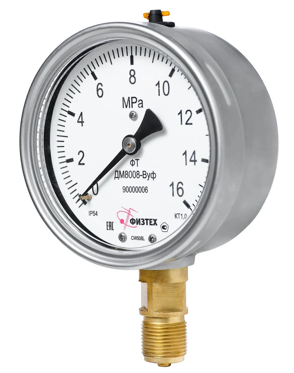 Вакуумметры, мановакуумметры, манометры виброустойчивые ДВ8008-ВУф, ДА8008-ВУф, ДМ8008-ВУф (Диаметр: 100 мм)