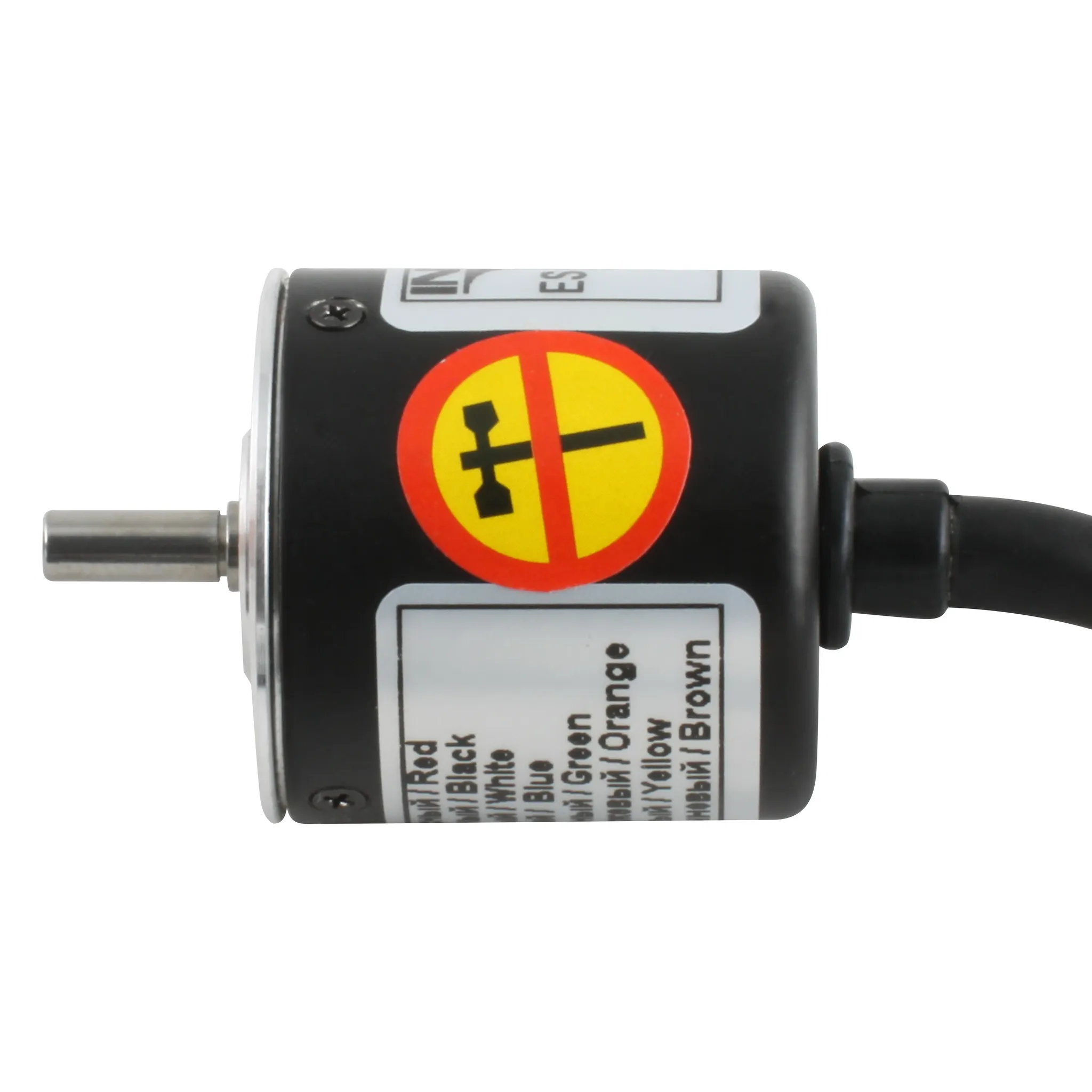 Инкрементальный энкодер D=30мм, выступающий вал 4мм, 200 имп/об, 5VDC, выход TTL, IP54, -20…+80°C, аксиальный кабель 2м