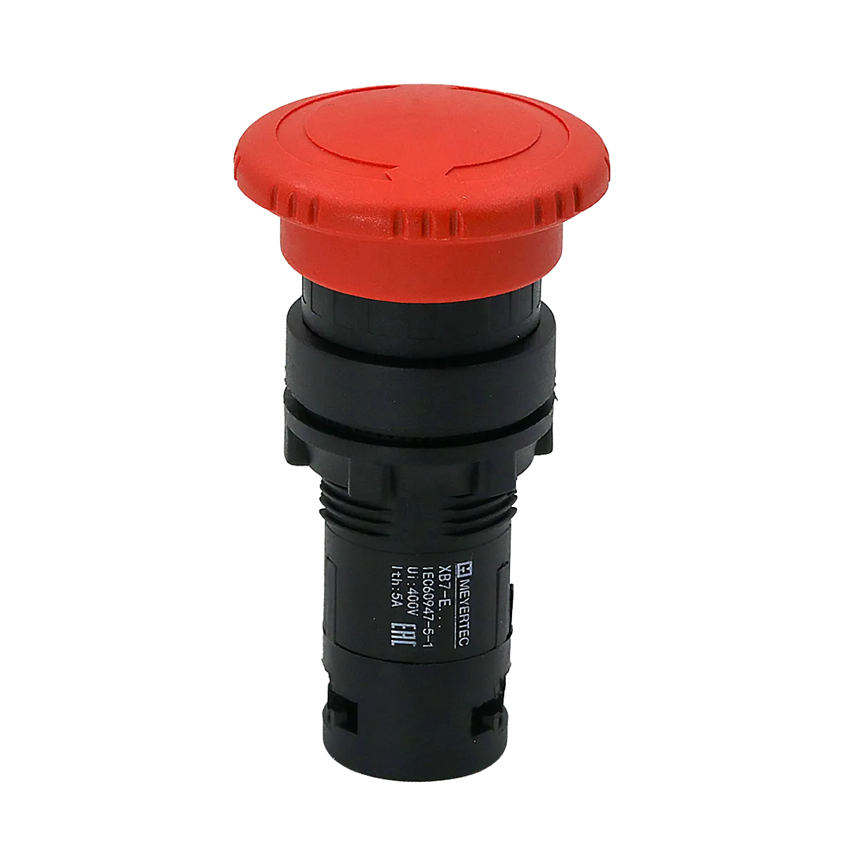 Кнопка грибовидная красная, возврат поворотом c фиксацией, Ø 40 мм,  1NC, IP54, пластик