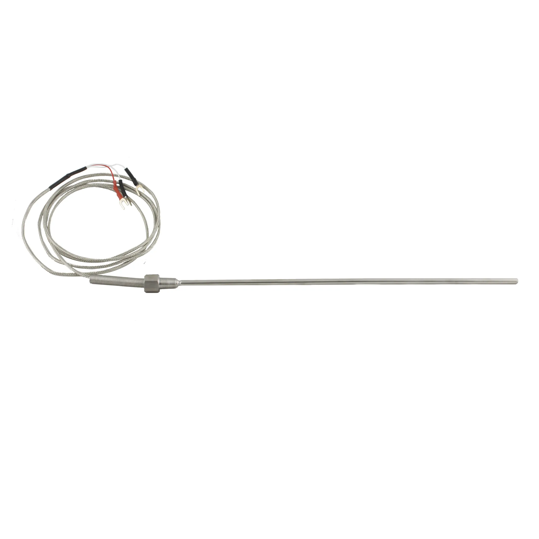 INNOCONT Датчик температуры с кабелем, исполнение N, спай Pt100, раб. часть: диаметр 4,8мм длина 300мм, резьба 1/8", длина кабеля 1.5м TS-W-N-Pt100-4,8-300-1,5-1/8